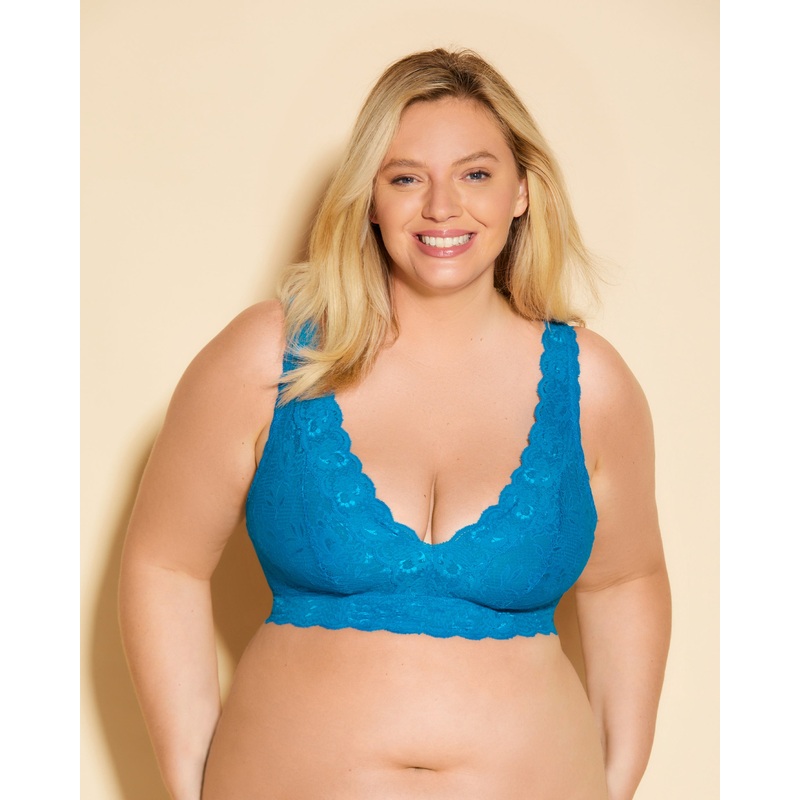 Ultra Curvy Longline-Bralette Plungie Udaipur Blue XS