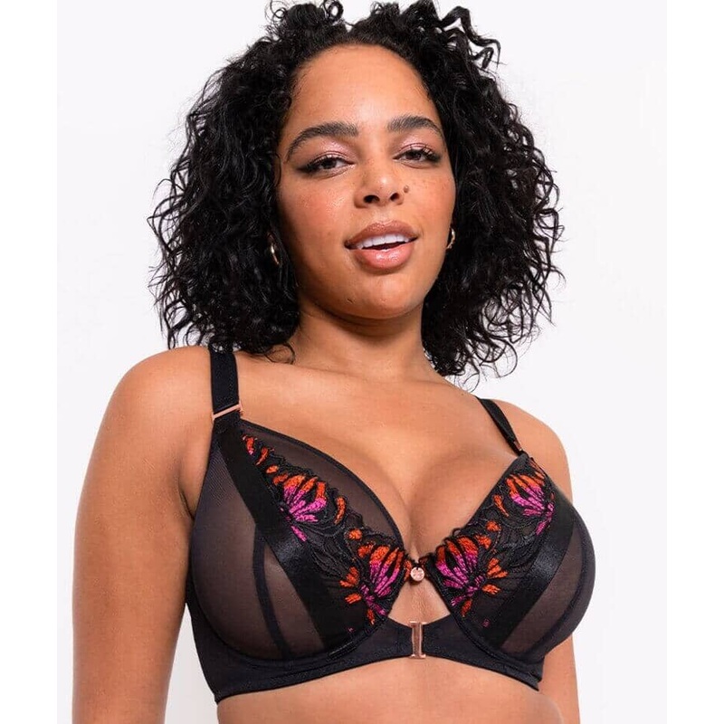 Scantilly Mesmerise Plunge Bra – Black Multi 30DDD/F