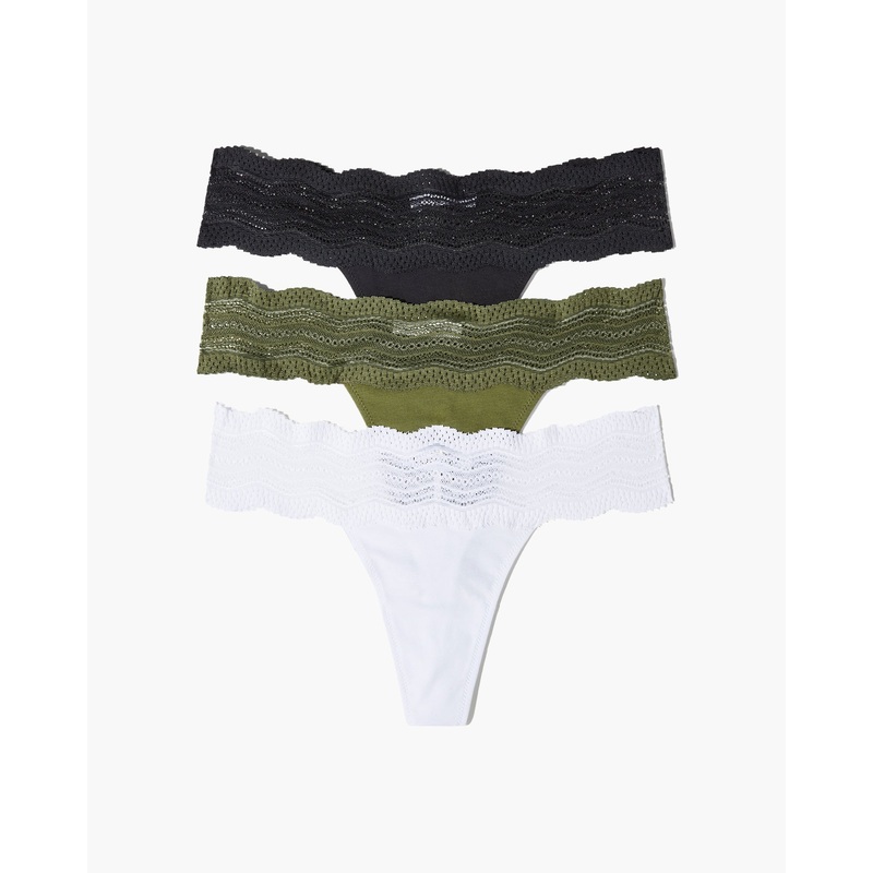 Tanga – 3Er Set Cappero Balck White Einheitsgre