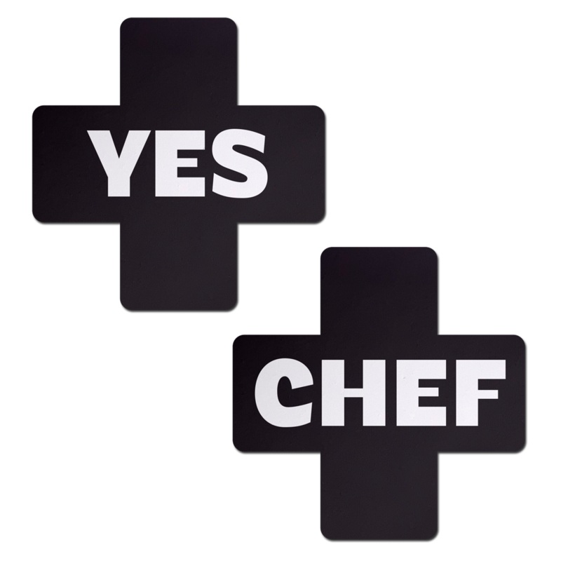 Black & White Yes Chef Pasties by JennaJean8 X Pastease
