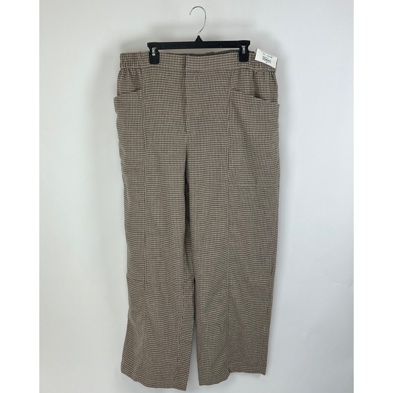 Brown & Cream Houndstooth Dress Pants – Size 6-26 Small