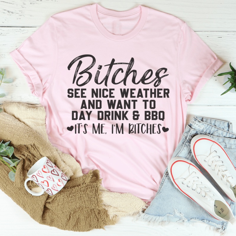 Day Drink & BBQ Tee Pink S