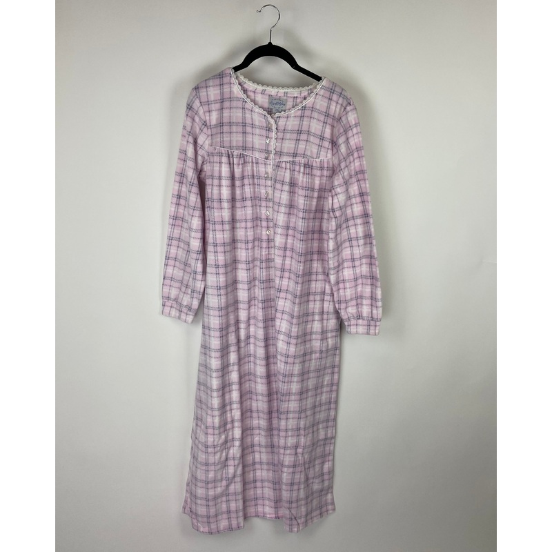 Dusty Pink Striped Nightgown – Small