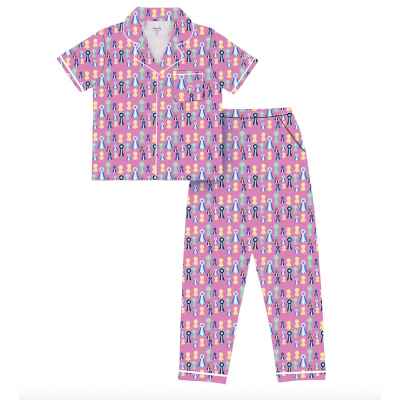 Kathryn Lily Kids Equestrian Pajamas Pink Ribbons 6
