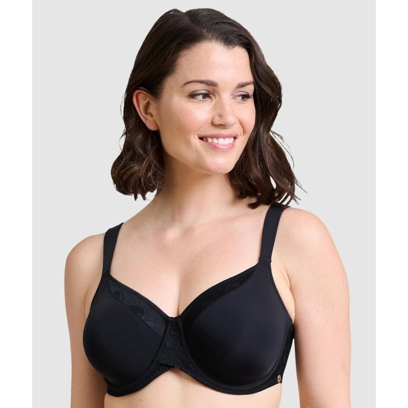 Sans Complexe Perfect Shape Wide Strap Underwired Minimiser Bra – Black 42D