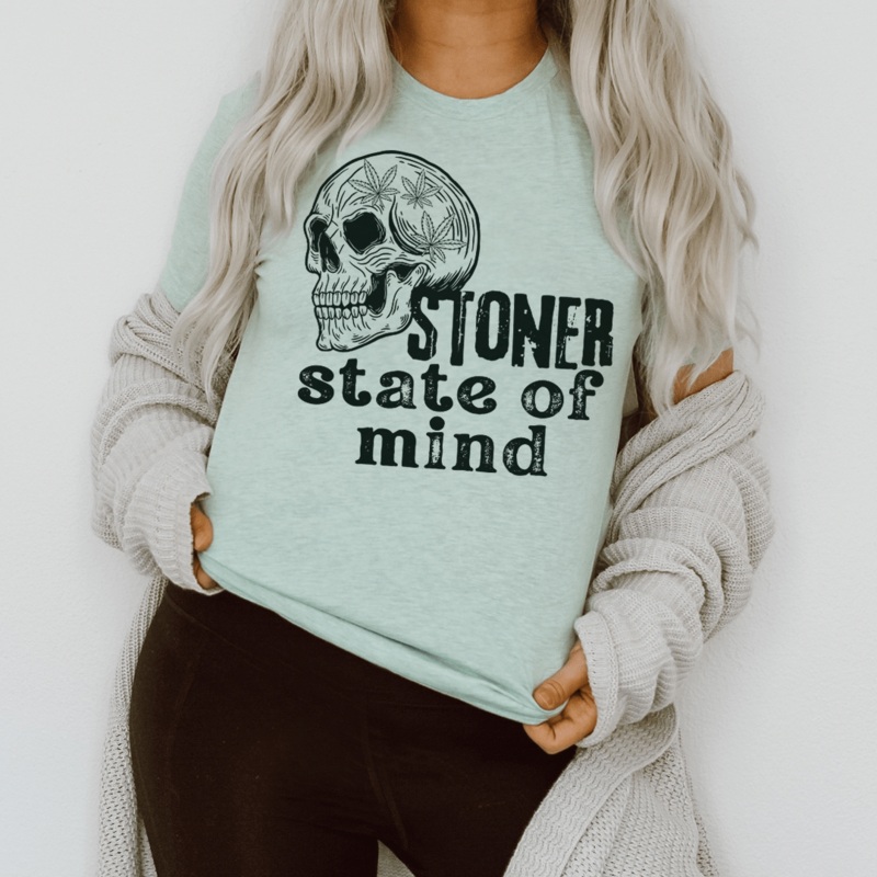 State Of Mind Tee Heather Prism Mint S