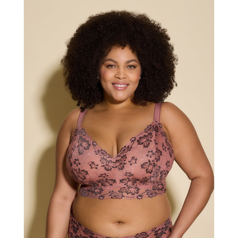 Ultra Curvy Longline Bralette Tunis/Black XS