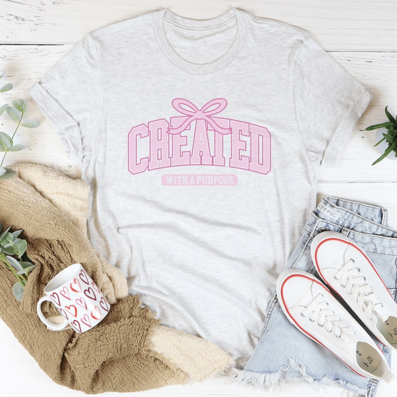 Created With A Purpose Tee Black Heather S