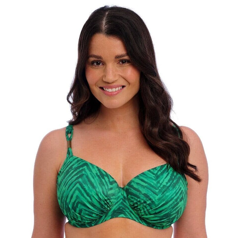 Fantasie Swim Punta Mita Underwire Gathered Full Cup Bikini Top – Emerald 30D
