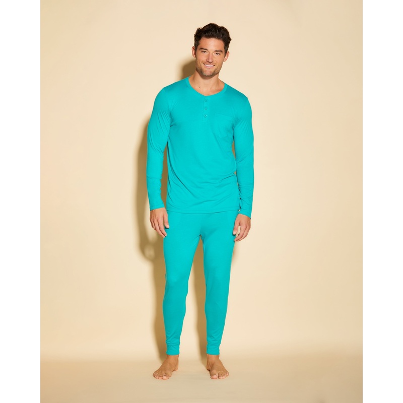 Men’s Henley & Jogger Pajama Set Andaman Sea/Andaman Sea S