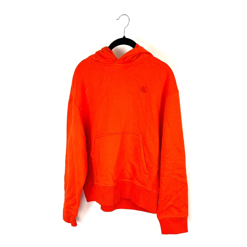 Orange Fleece Lined Hoodie – Small