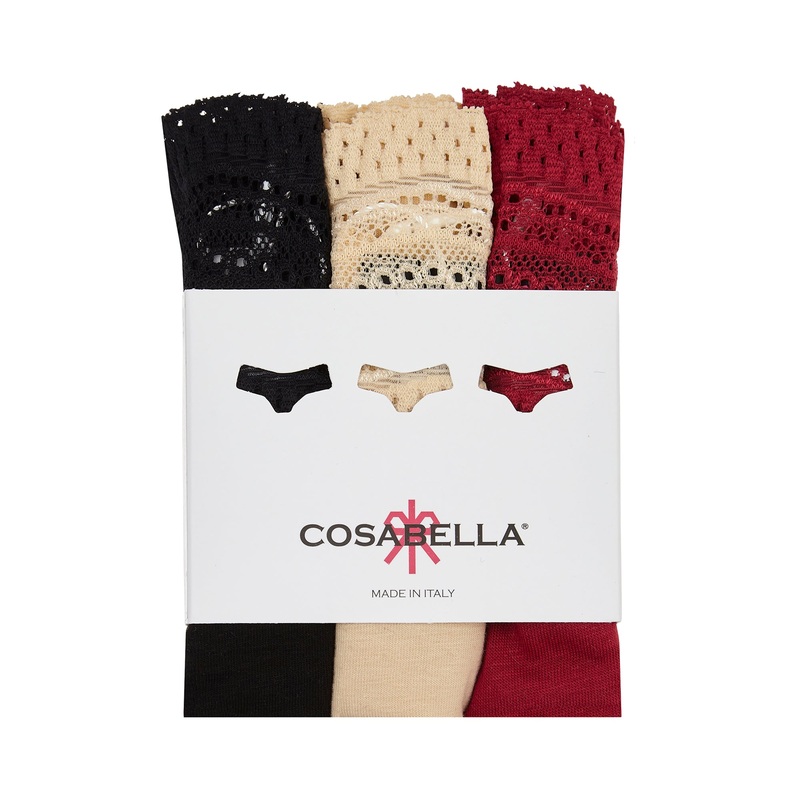 Perizoma  Confezione Da 3 Black Blush Deep Ruby Taglia Unica