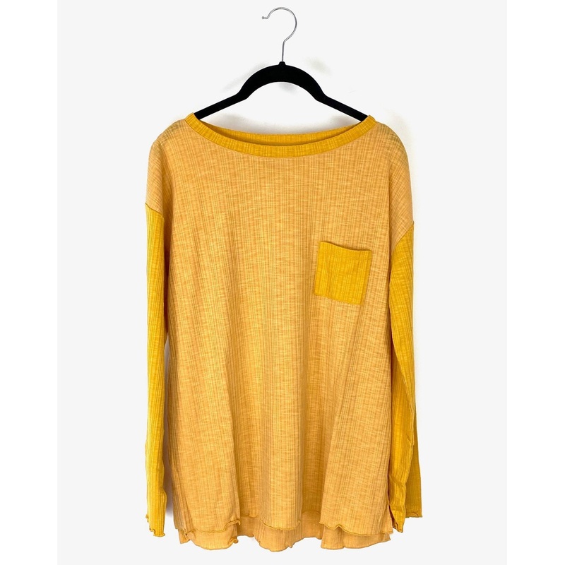 Ribbed Long Sleeve Top – Small Small