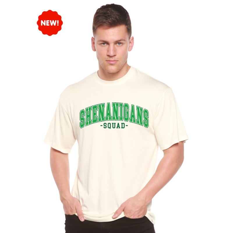 Shenanigans Squad Unisex Bamboo/Cotton Graphic T-Shirt Small Black