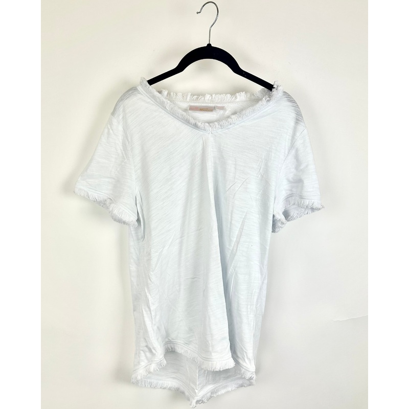 Frayed Edge White Beach Tee- Size 6