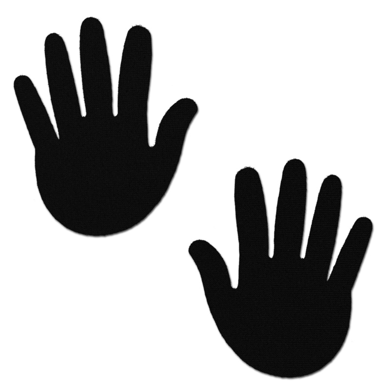 Hands: Black Hands Nipple Pasties by Pastease o/s