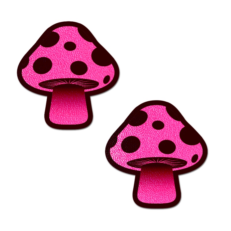 Mushroom: Neon Pink Shroom Nipple Pasties by Pastease Pink
