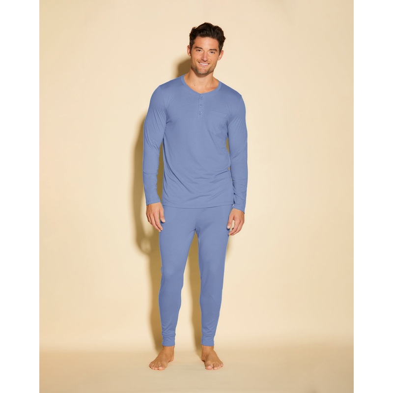 Pyjama Henley & Jogger Pour Homme Luzerne Blue S