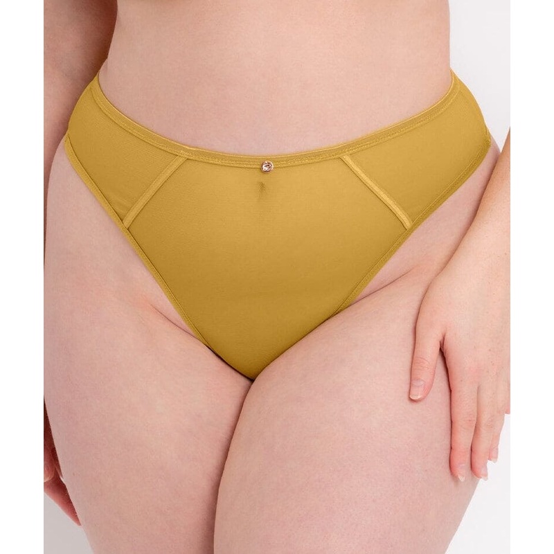Scantilly Exposed High Waist Thong – Ochre Yellow 8