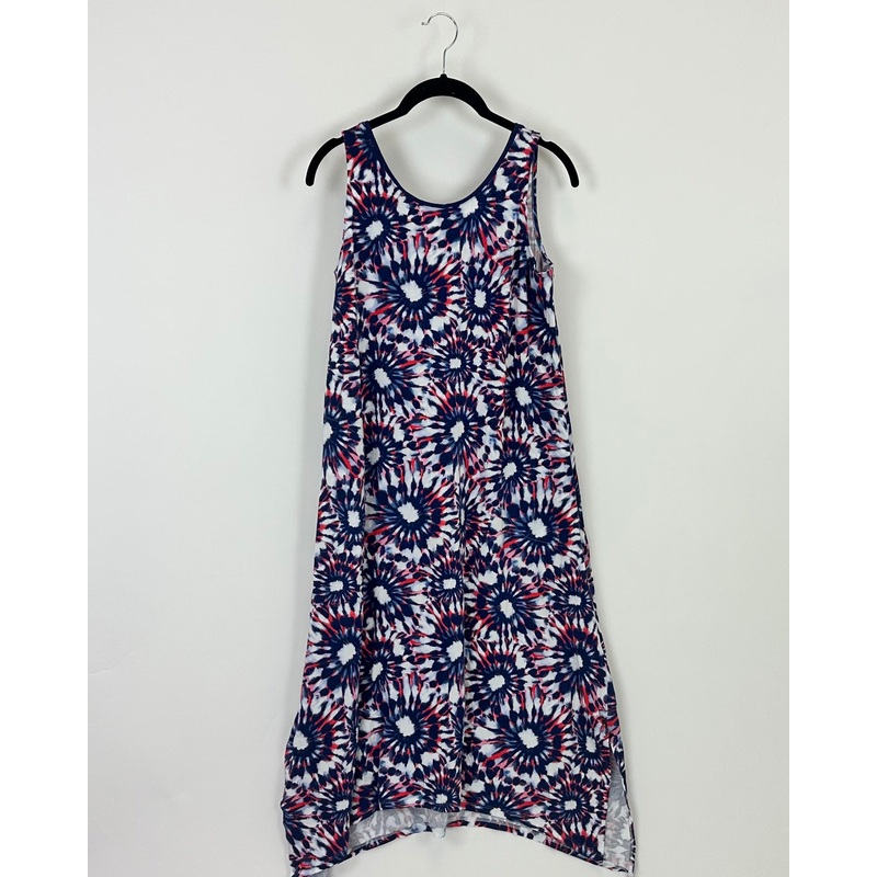 Sleeveless Abstract Print Nightgown – Small