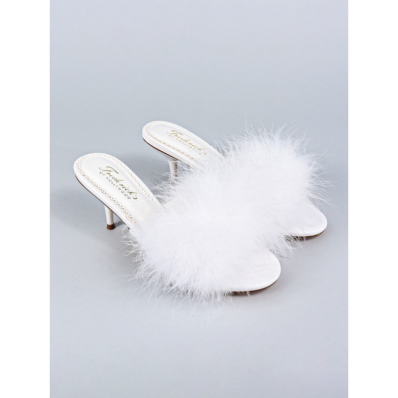 Luxor Feather Mule White 5.5
