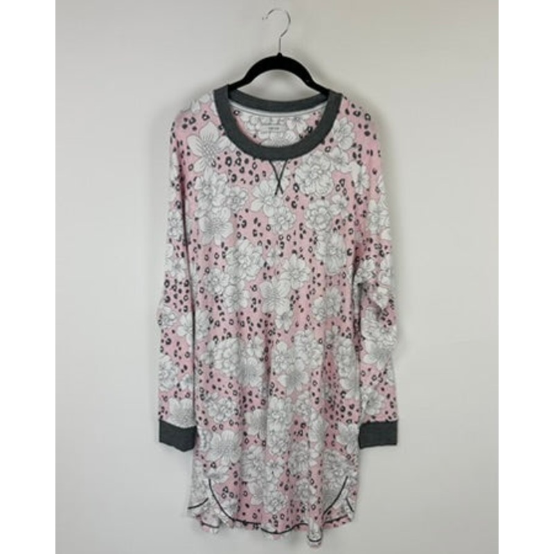 Pink Floral Nightgown – 1X