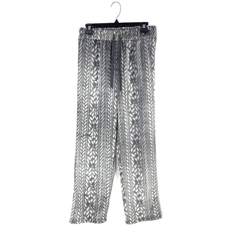 Printed Grey Fleece Sweatpants – Small