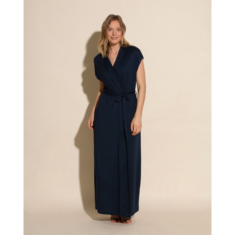 Set Vestaglia Lunga E Short Navy S