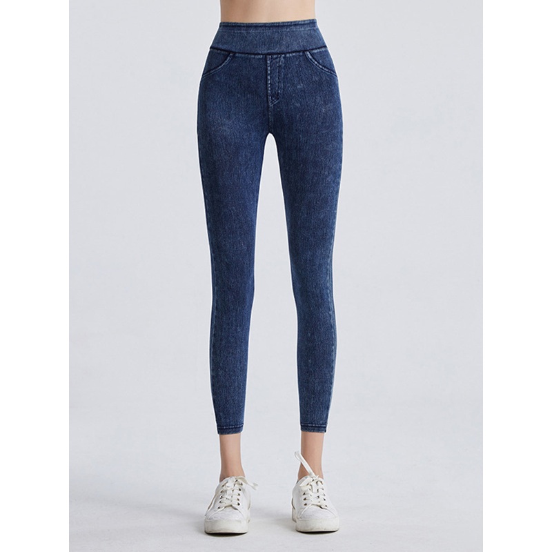 Wide Waistband Sports Leggings Dark S