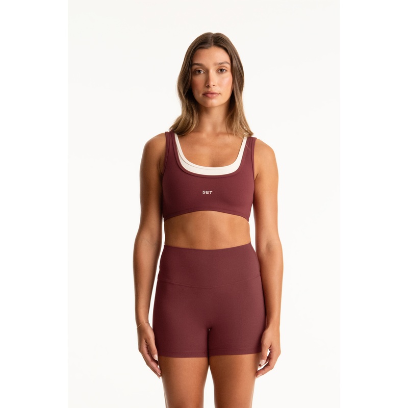 AIRLUXE BREATHE PARKE LAYER SCOOP BRA – RHUBARB Rhubarb XS