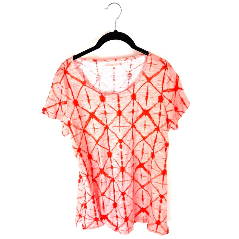 Coral Pink Abstract Tie Dye T-Shirt – Size 6/8