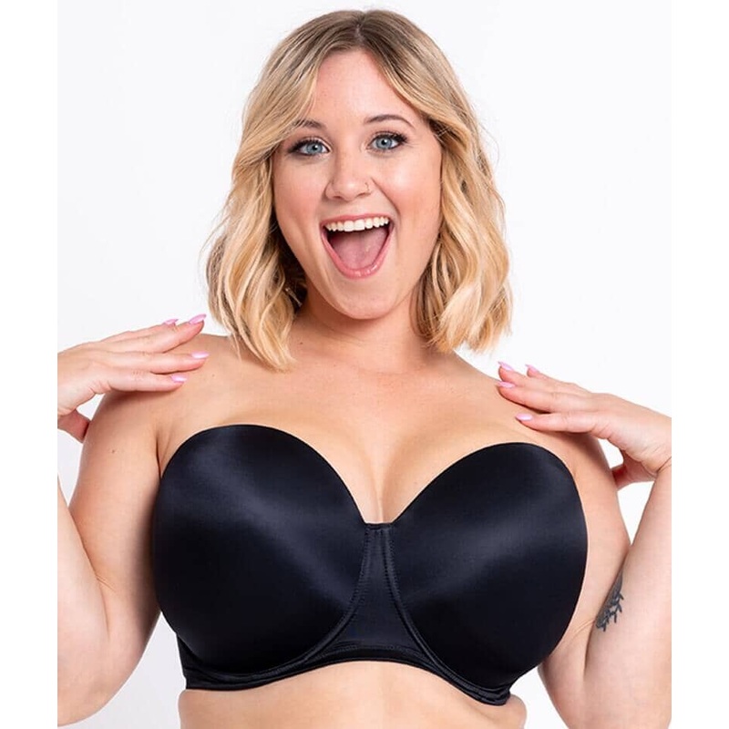 Curvy Kate Smoothie Strapless Moulded Bra – Black 28DDD