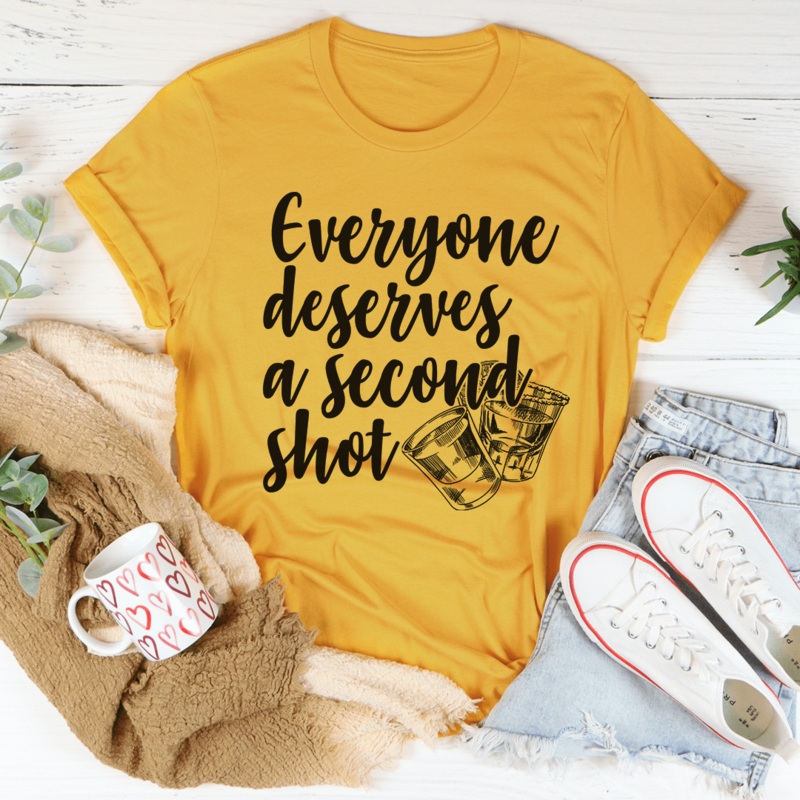 Everyone Deserves A Second Shot Tee Mustard S