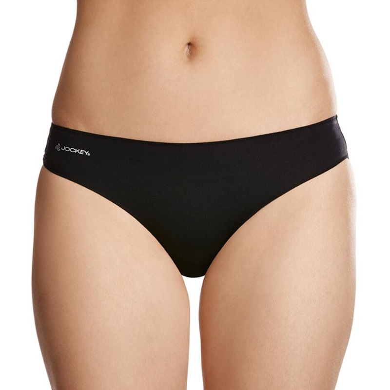 Jockey No Panty Line Promise Next Generation Microfiber Bikini -Black XS
