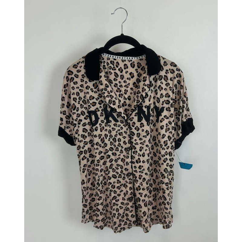 Leopard Print Button Down Pajama Top – Size 4/6