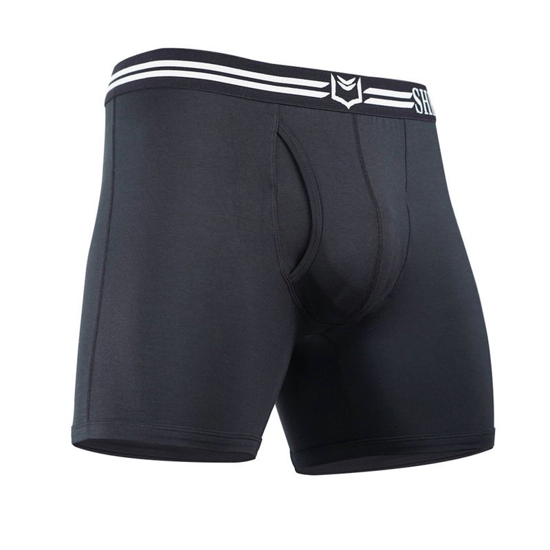 SHEATH 4.0 Men’s Dual Pouch Boxer Brief BLACK XS 24-26″