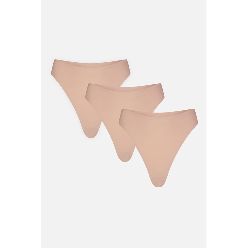 Base High Thong in Buff (Pack) XS Buff 3-Pack