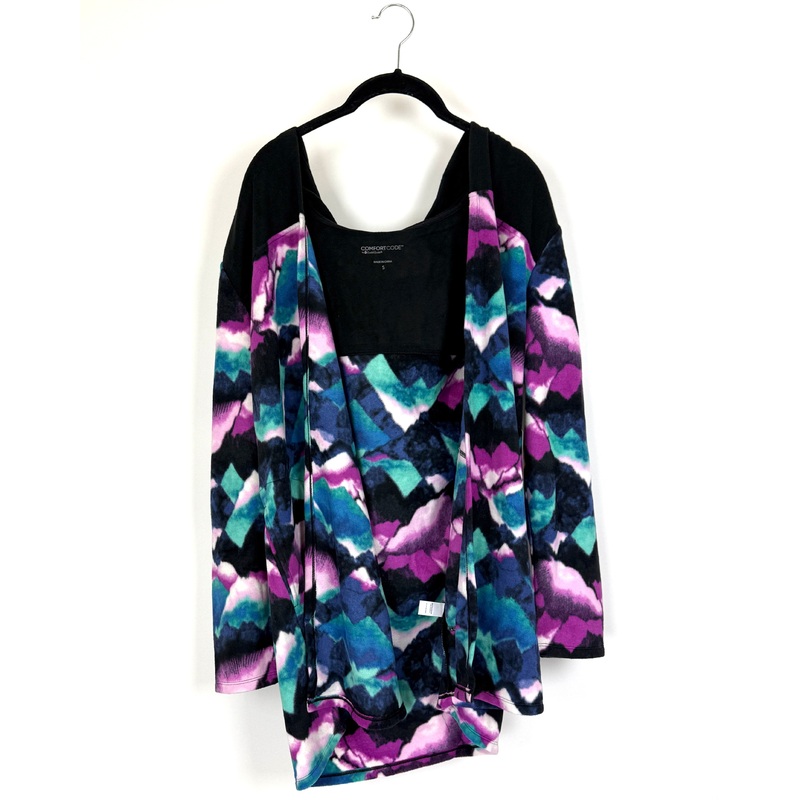 Colorful Fleece Open Cardigan – Size 6/8 and 10/12 Small (size 6/8)