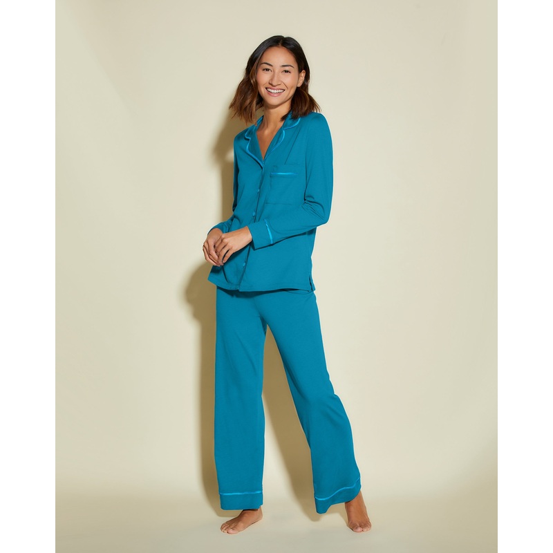 Ensemble Pyjama Haut  Manches Longues Et Pantalon, Petite Udaipur Blue/Udaipur Blue PS