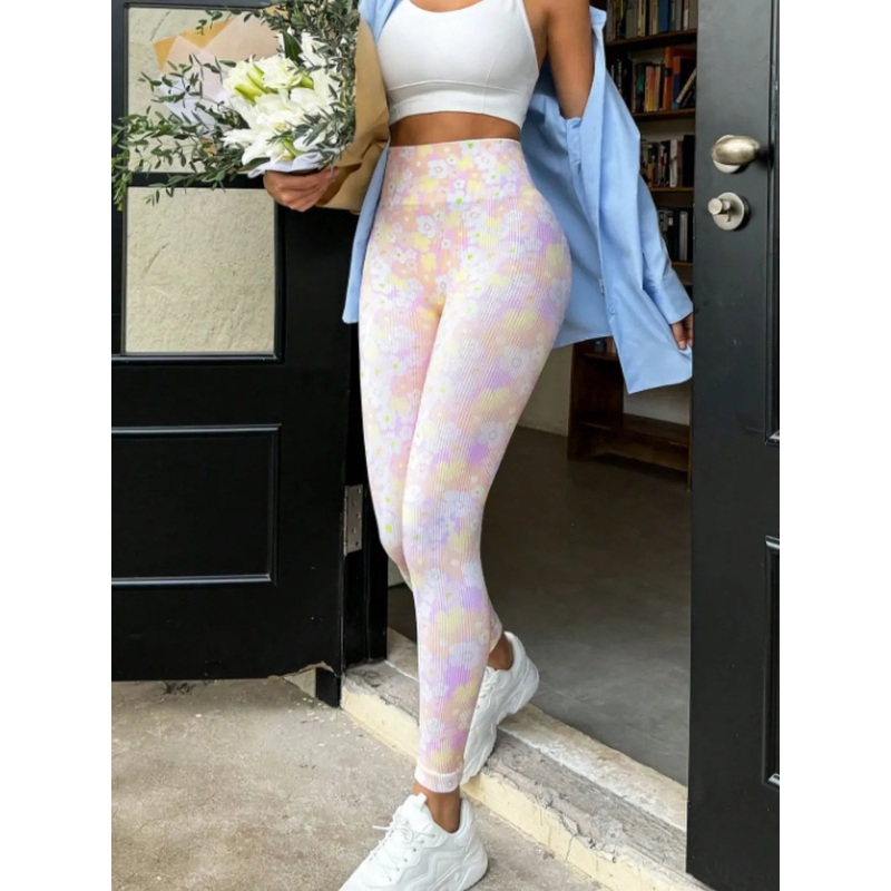 Floral High Waist Active Leggings Floral S