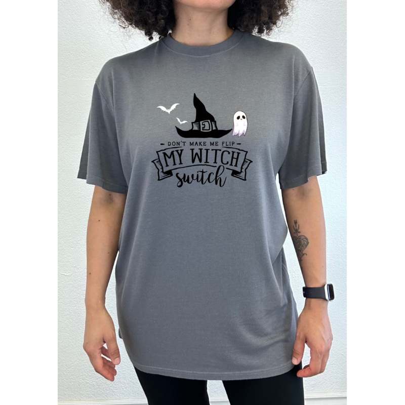My Witch Unisex Bamboo Viscose/Organic Cotton Short Sleeve Graphic T-Shirt Medium Black