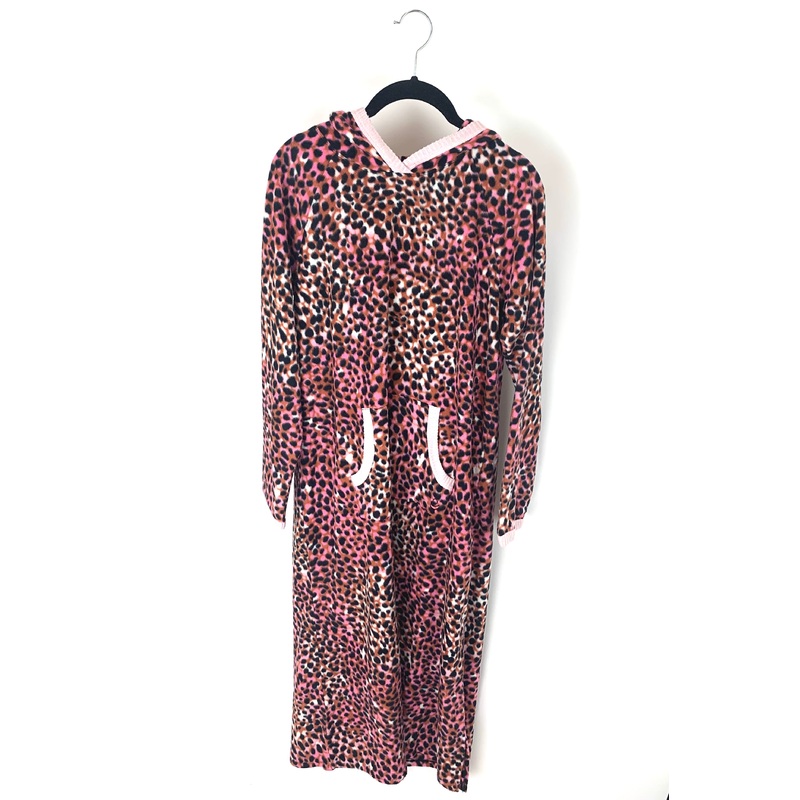 Pink Cheetah Print Fleece Pajama Dress – Size 6/8