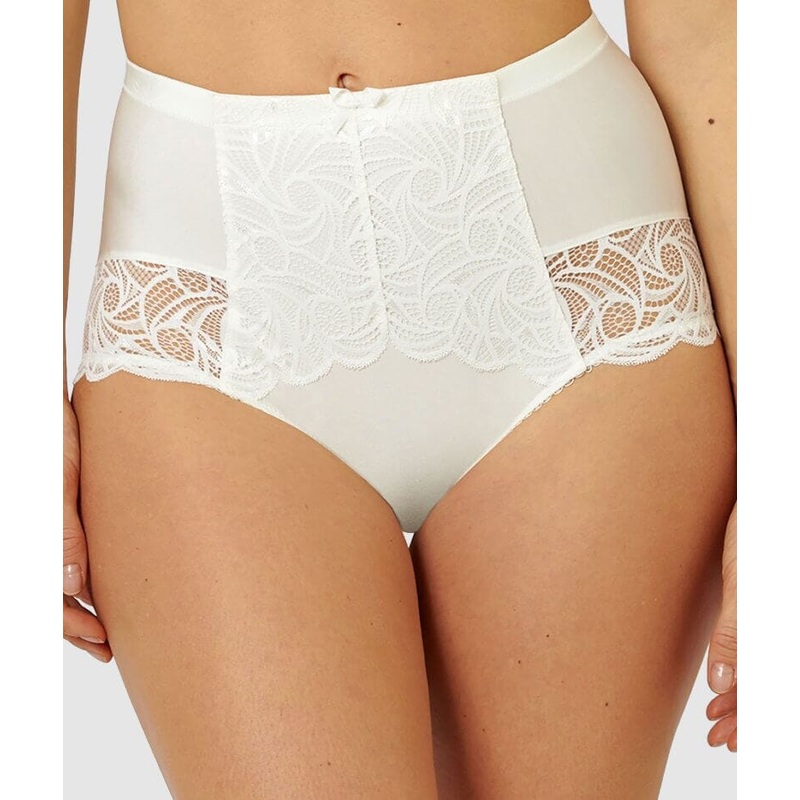 Sans Complexe Ariane Lace & Microfiber High Waist Brief – Ivory M