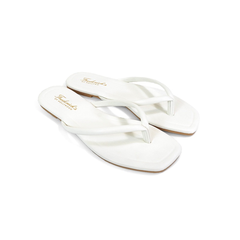 Tallulah Thong Flat Sandal White 5.5