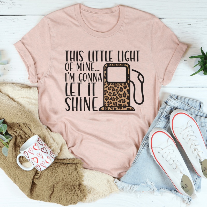 This Little Light Tee Heather Prism Peach S