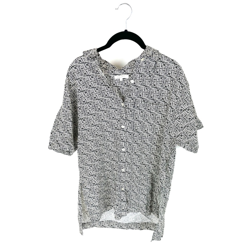 Abstract Print Button Down – Small