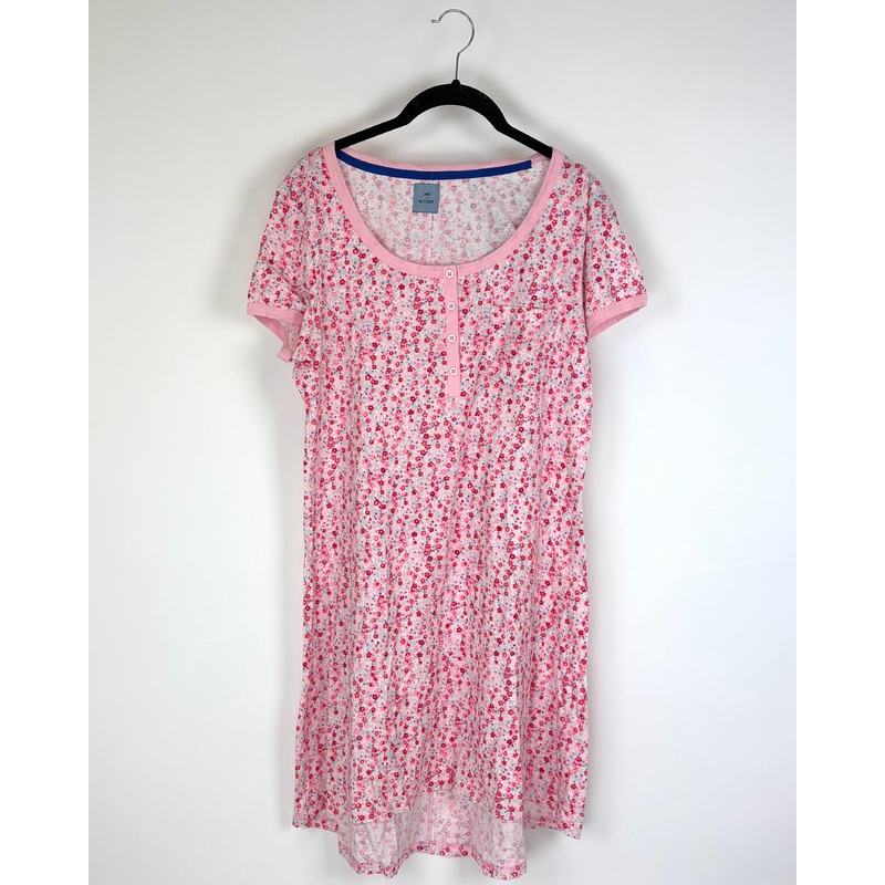 Light Pink Short Sleeve Floral Nightgown – Size 2/4