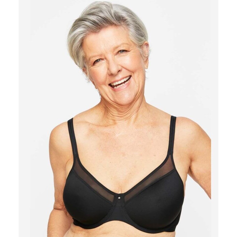 Playtex Ultralight Illusion Neckline Underwire Bra – Black 34B