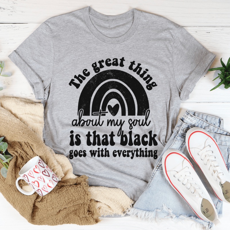 The Great Thing About My Soul Tee Athletic Heather S