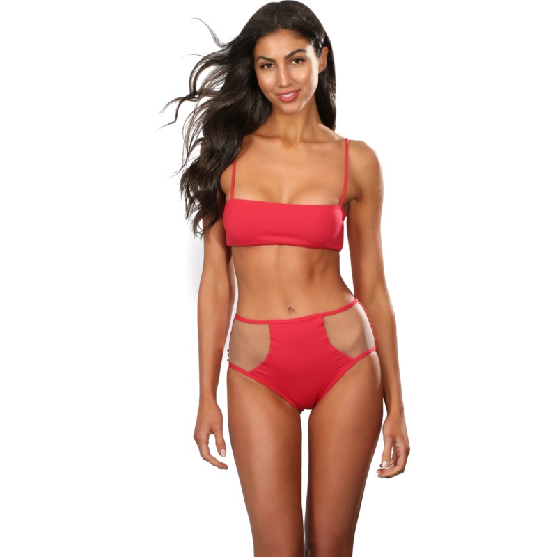 BELLA RED 90’S Bikini Top S